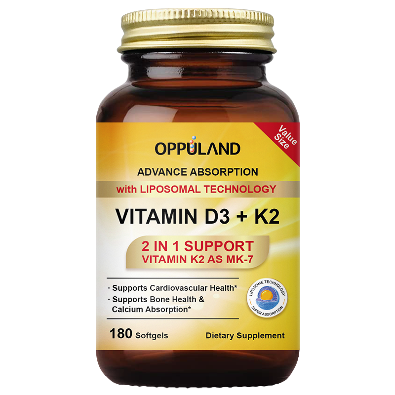 Liposomal Vitamin D3+K2 180 Softgels