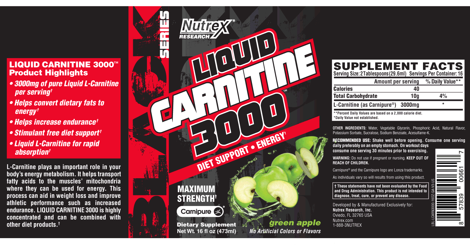 Liquid Carnitine 3000 Nutrition Rite